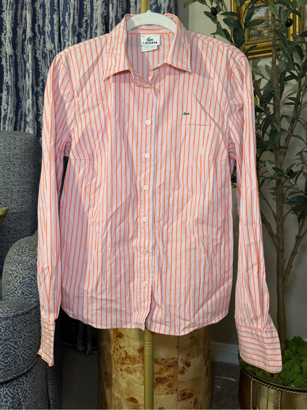Lacoste Button down Striped Blouse